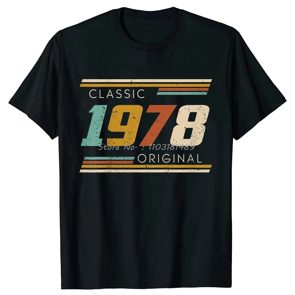 T-shirt vintage fantaisie pour hommes, fabriqué en 1978, 46e anniversaire, Streetwear, manches courtes, cadeaux d'anniversaire, Style d'été, vêtements pour hommes, S-5XL