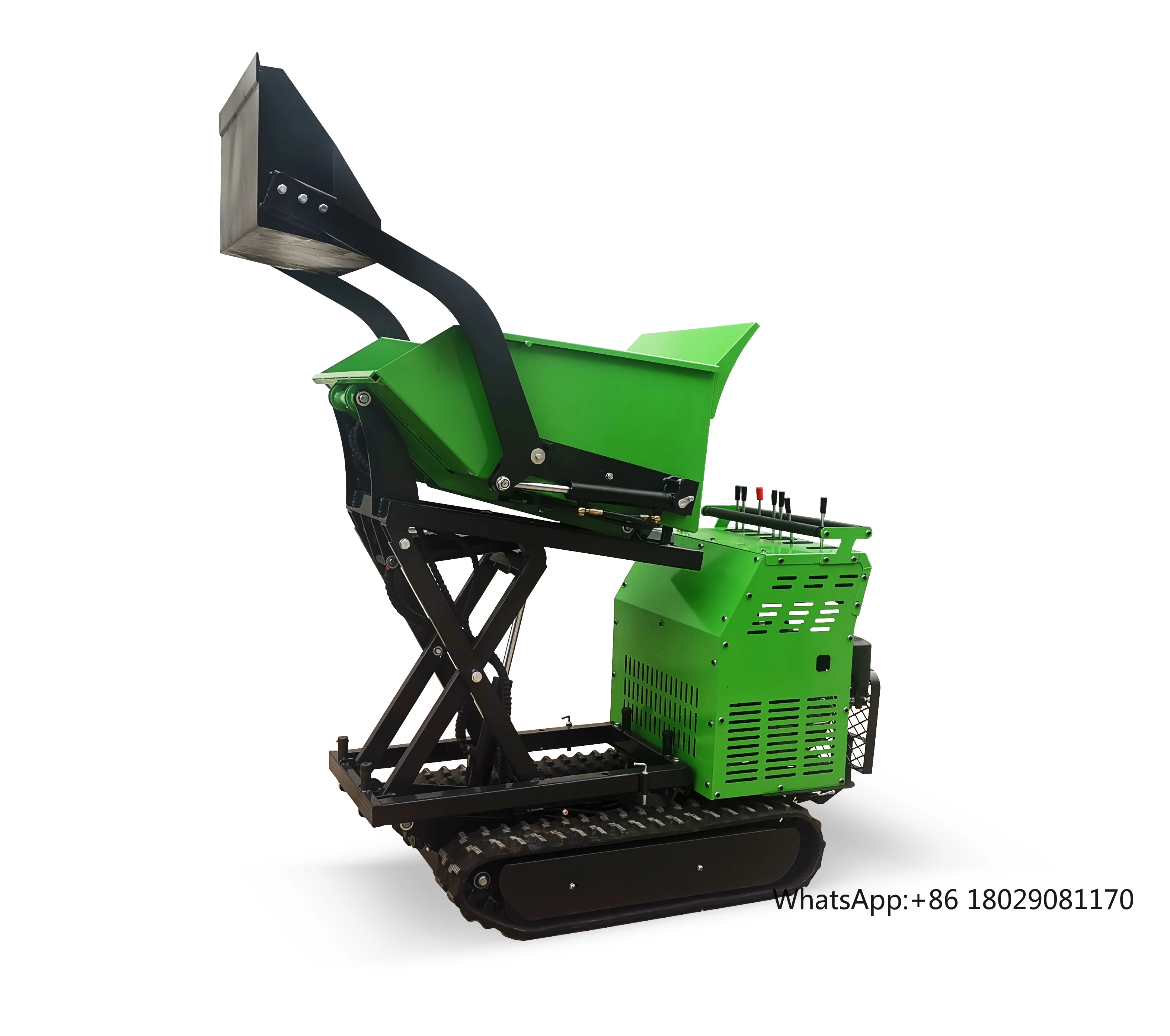 

CUSTOMIZED Petrol Engine Full Hydraulic Track Dumper With Loading Capacity 500 KG Self Loading Mini Dumper 800kg