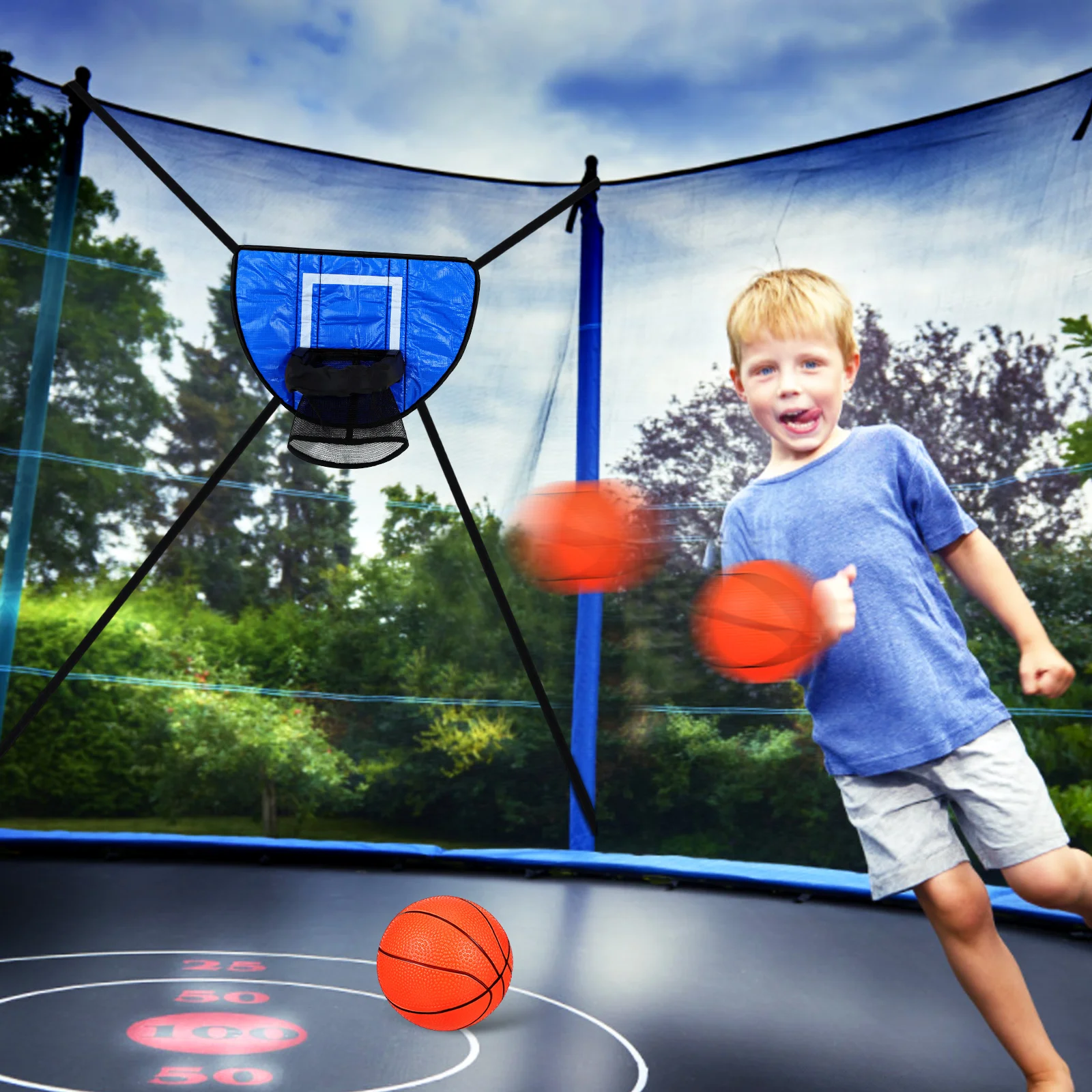 

1 set Mini Trampoline Kids Indoor Basketball Game Toys Balls Trampoline Toys Games Children Indoor Pvc Accessories