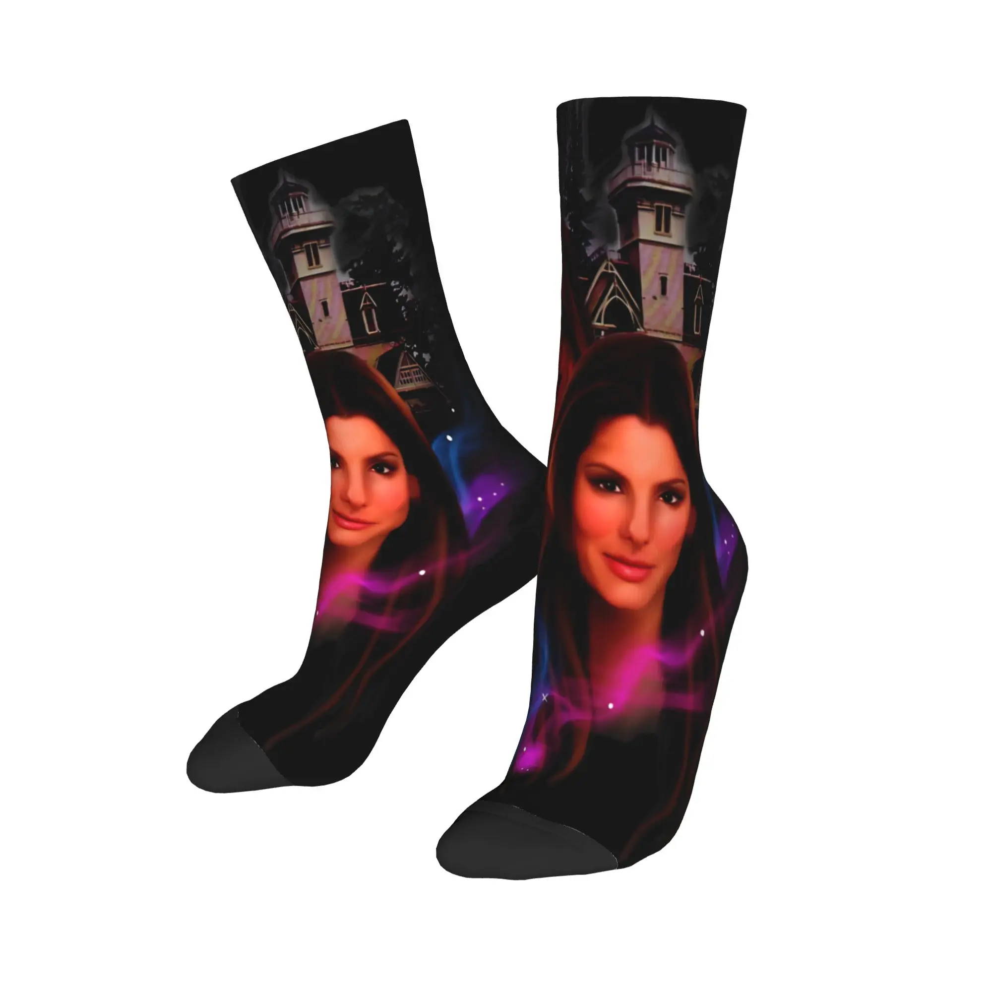 Practical Magic 2 Witch Sisters Spellcasting Gothic House Supernatural Fantasy Design Crew Socks  Casual Wear Cozy  Stockings
