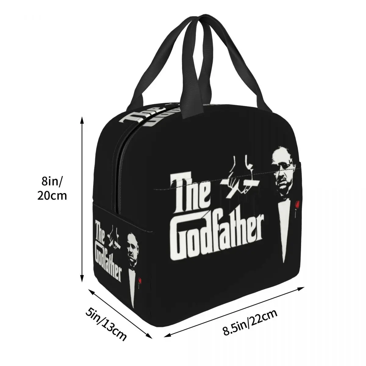 The Godfather Insulated Lunch Bag for Women Kids Gangster Movie Reusable Cooler Thermal Lunch Box Picnic Food Container Bags