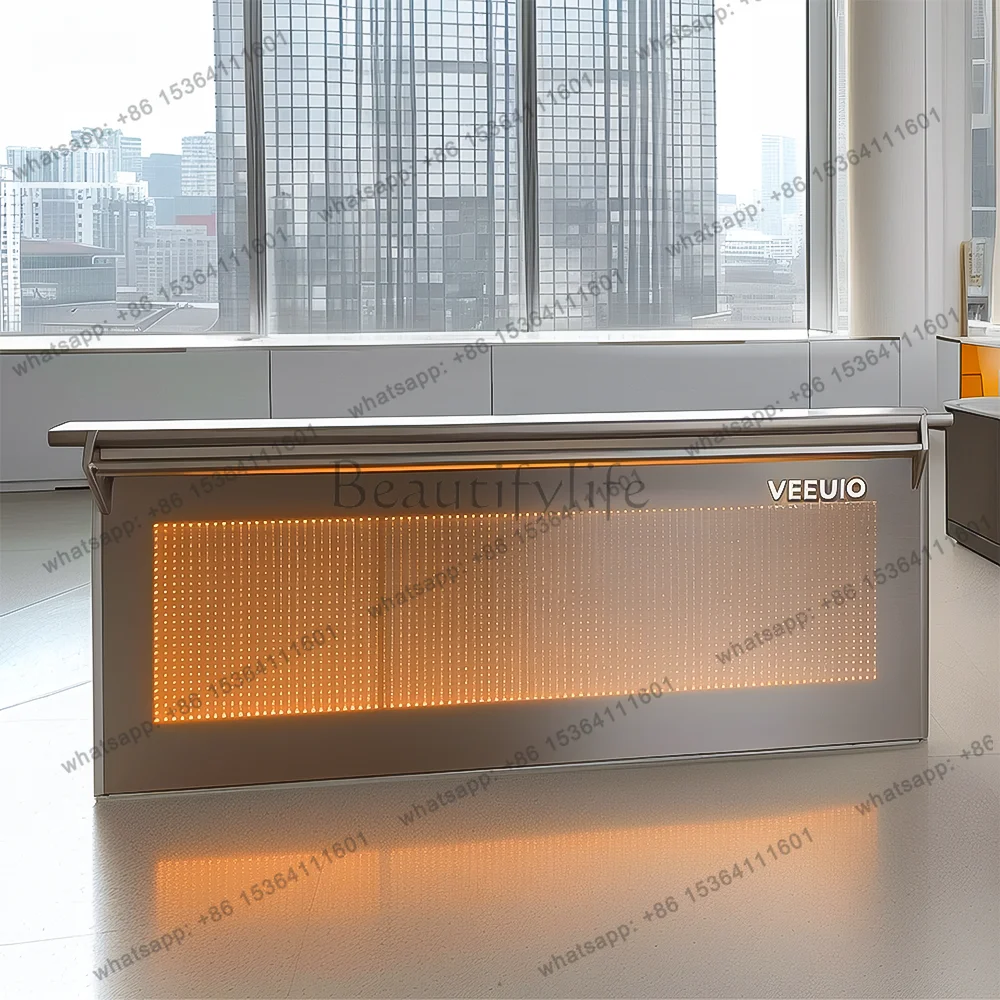 

Cafe stainless steel checkout page simple modern bar restaurant company clothing store beauty salon front desk