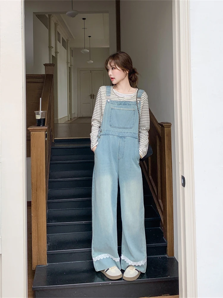 Salopette en jean Design Sensation pour femmes, pantalon à jambes larges, taille haute, sensation ample, exclusivité en ligne, nouvelle collection printemps automne 2025