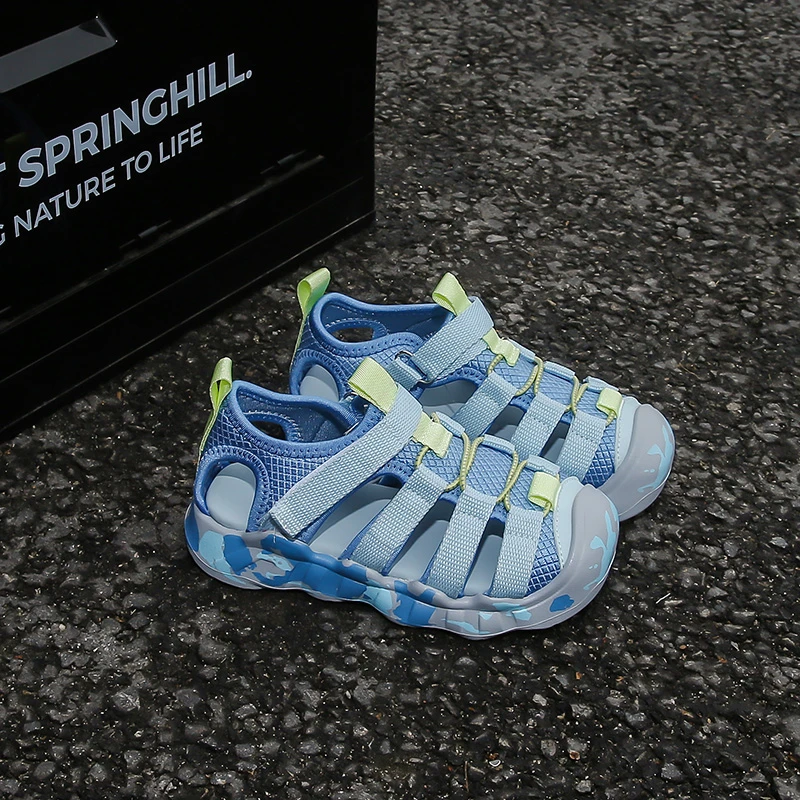 

Лидер продаж, летняя детская спортивная обувь с открытыми отверстиями, легкие универсальные кроссовки, удобная нескользящая детская повседневная обувь