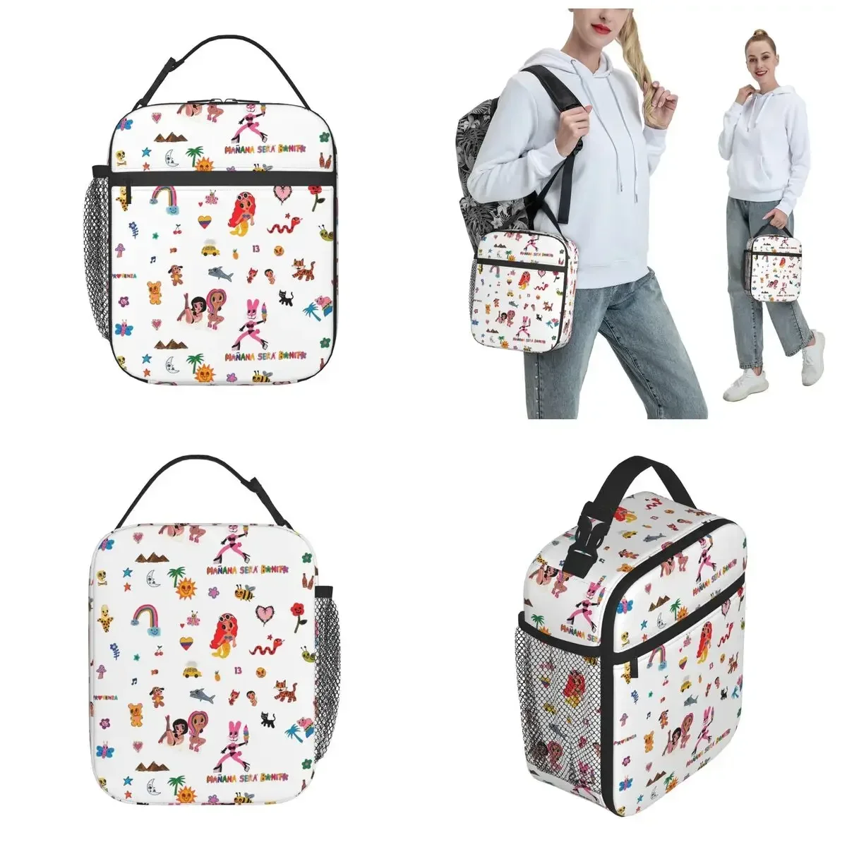 Manana Sera Bonito Karol G Merch Insulated Lunch Bags For Travel Bichota Food Box Portable Thermal Cooler Lunch Box