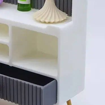 

1/12 Dollhouse Mini Cabinet Storage Rack Model Dollhouse Simulation Furniture Decoration Toys Micro Scene Construction Props