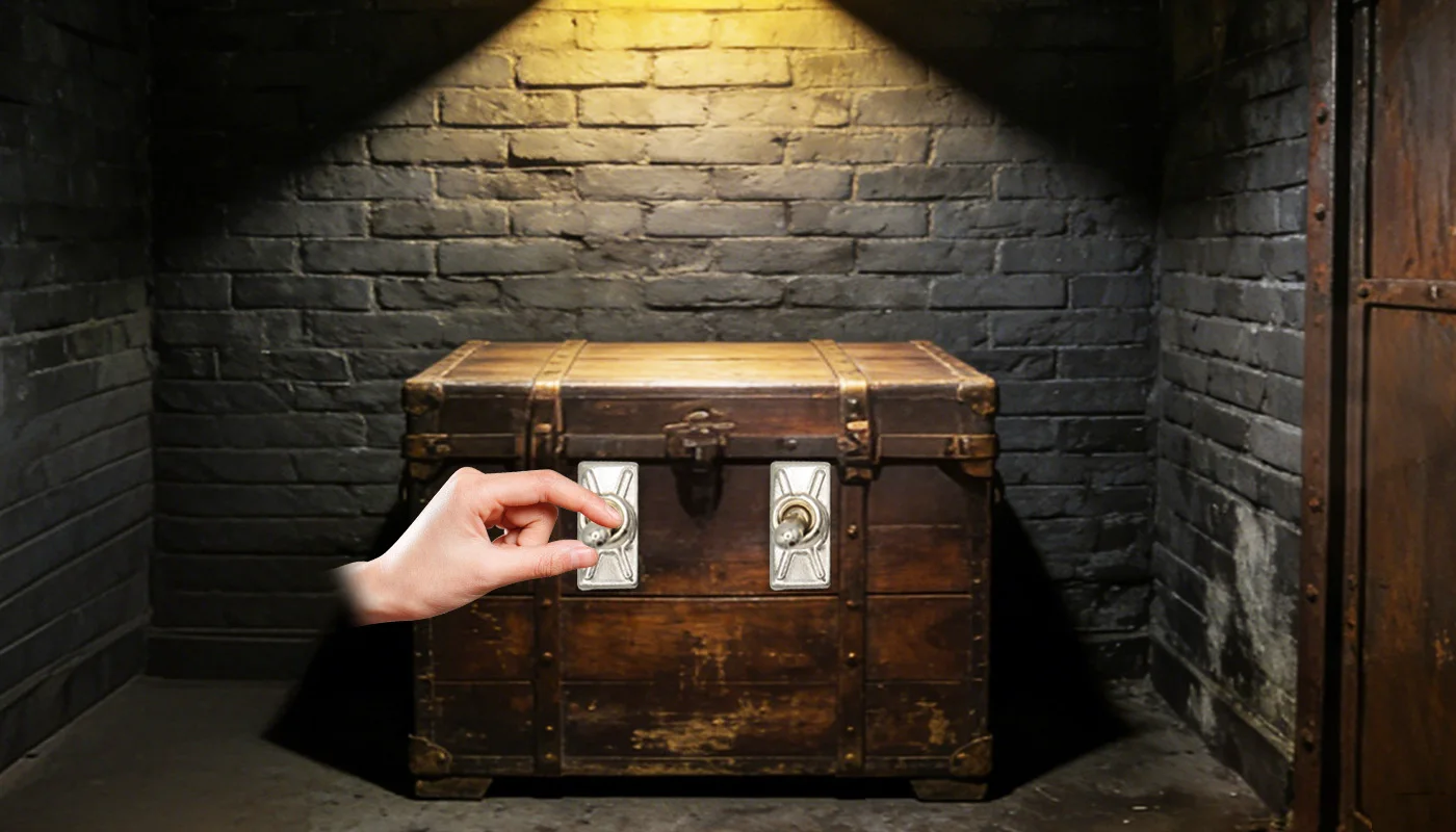 Mysteriöse Studio-Escape-Room-Requisite, Escape-Game-Mechanismus-Requisiten, elektronisches Puzzle, hervorragender GY-Kippschalter von 1987, 2-Positionen-Version – Detail 3