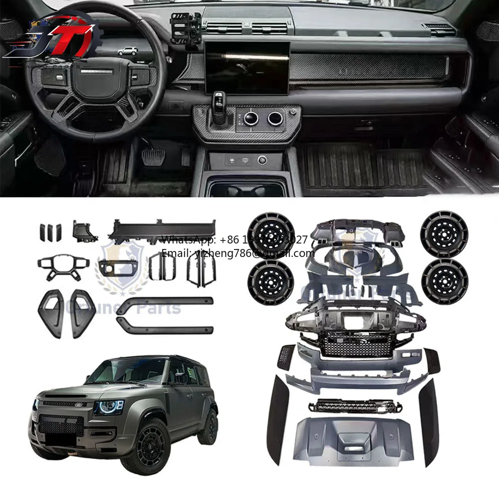 JT Brand New Full Set Exterior Interior Conversion Upgrade Body Kit Ortuner For Land Rover Defender 110/90 2020- Includes Exhaus