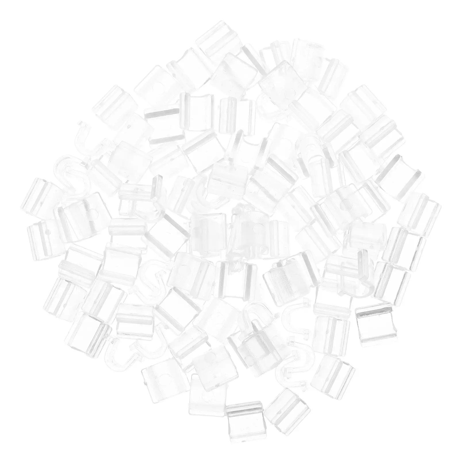 

100Pcs U-Shaped Hair Tie Buckles Plastic DIY Hair Rope Fixing Buckle Craft Decor Ideal for Parties Weddings Stage Performances