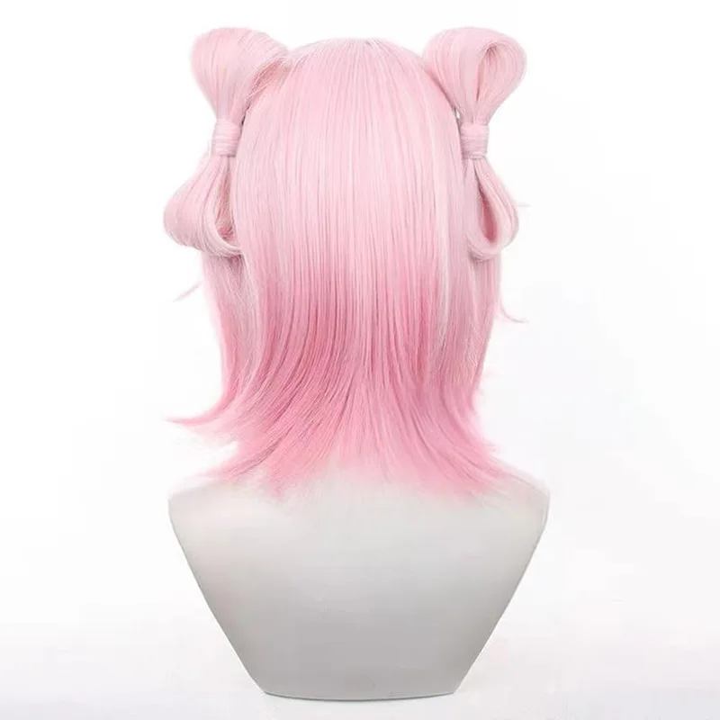 Cosplay Wig For March 7th From "Star Rail" Of Genshin Impact Separate Bow Tie Style