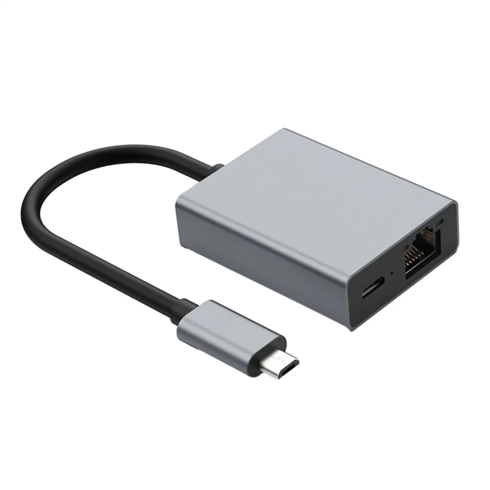 Adaptor Ethernet USB mikro 2 dalam 1, adaptor Ethernet USB mikro untuk pertemuan kerja Online, kokoh nyaman