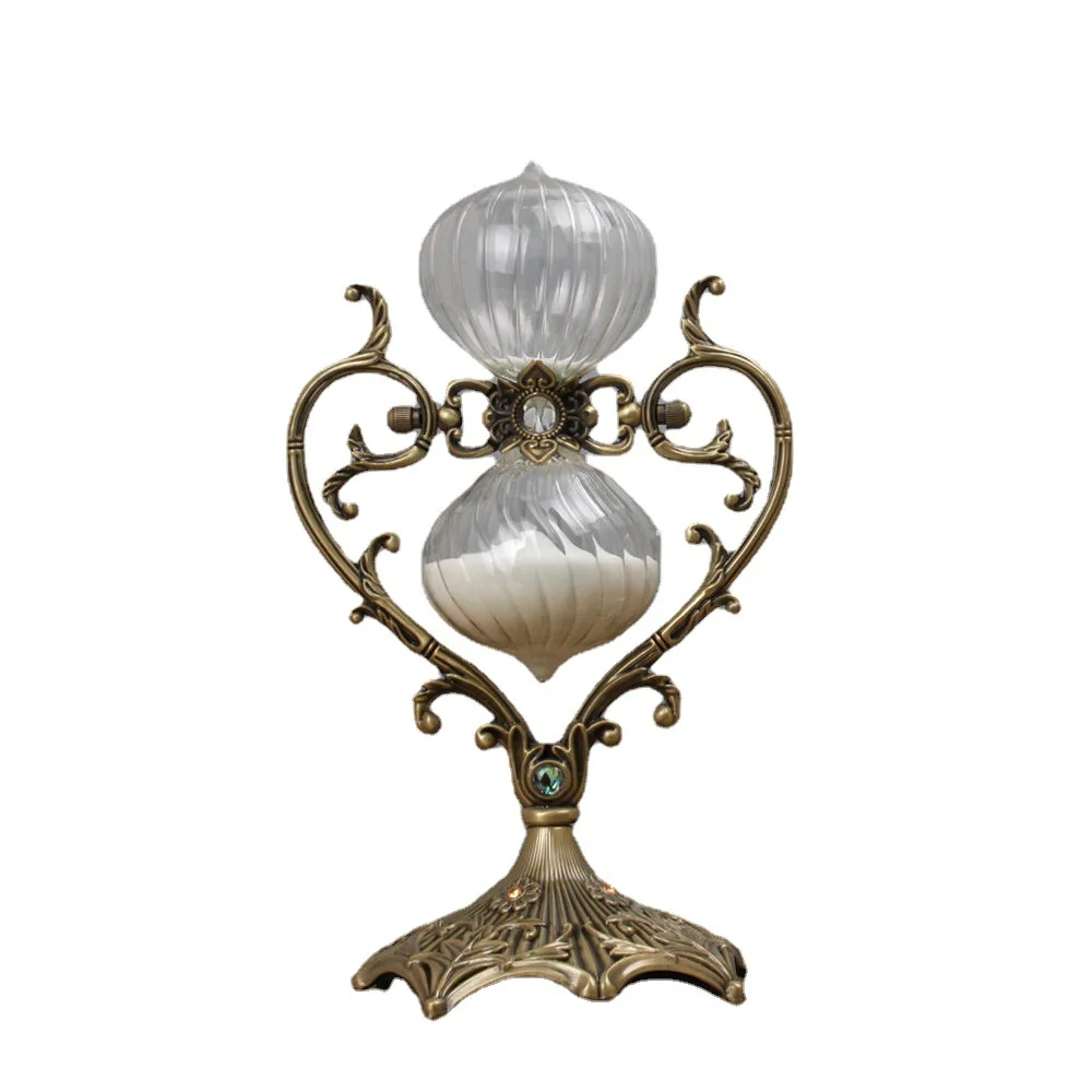 

WW Hourglass Timer Nordic Creative Art Personality Gift Delicate Globe Rotating Home Large Tabletop Ornament