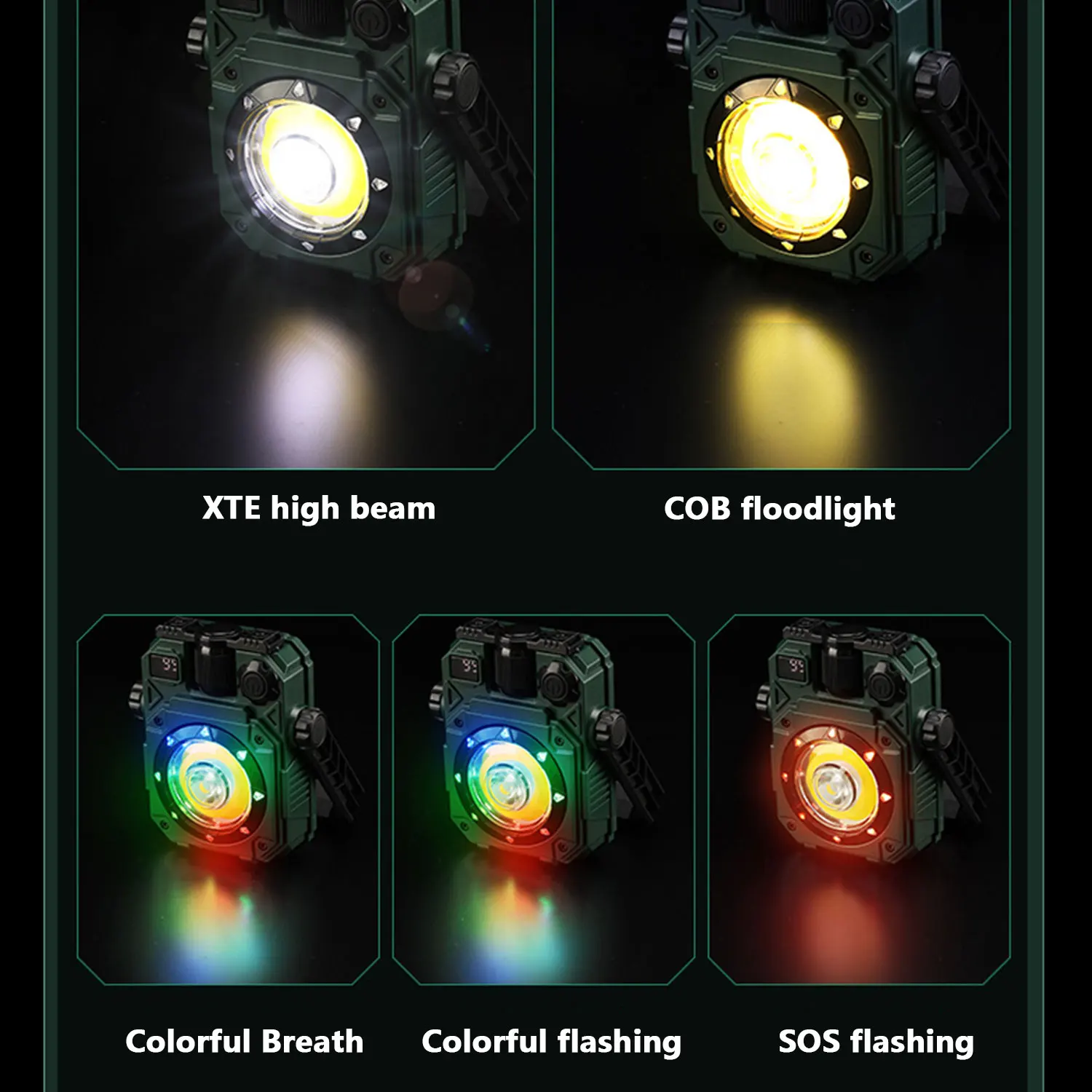 屋外 LED キャンプライト 3600Mah 充電式緊急照明防水ポータブルテントハンギングランプキャンプ釣り用