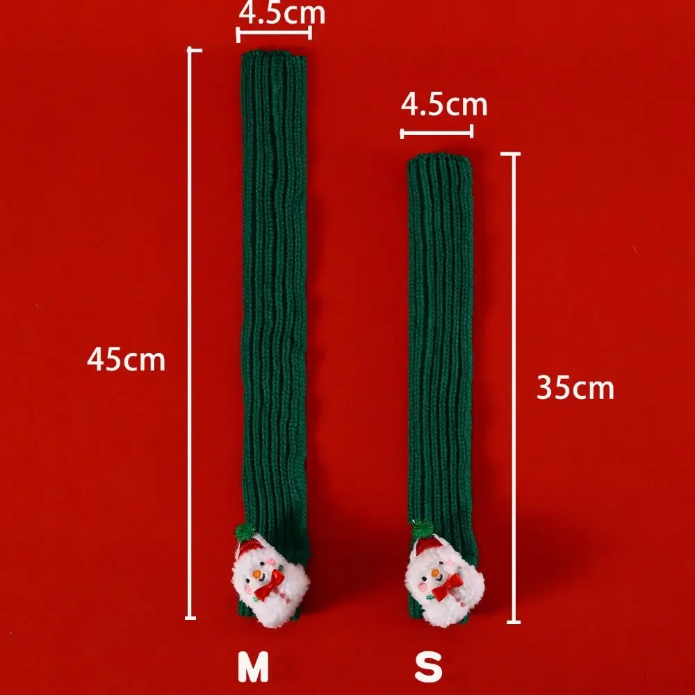 Cat Collar Red Pet Christmas Scarf Green Wool Warm Scarf Santa\'s Hat Cat