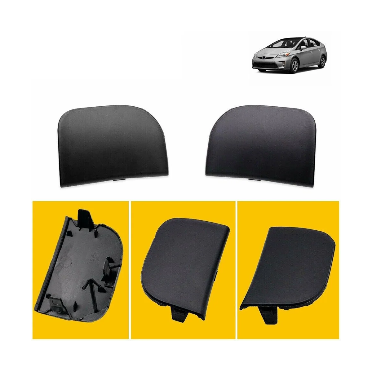 

Крышка переднего бампера автомобиля с левым и боковым отверстиями для Toyota Prius 2013, 2014, 2015, крышка прицепа 52128-47903