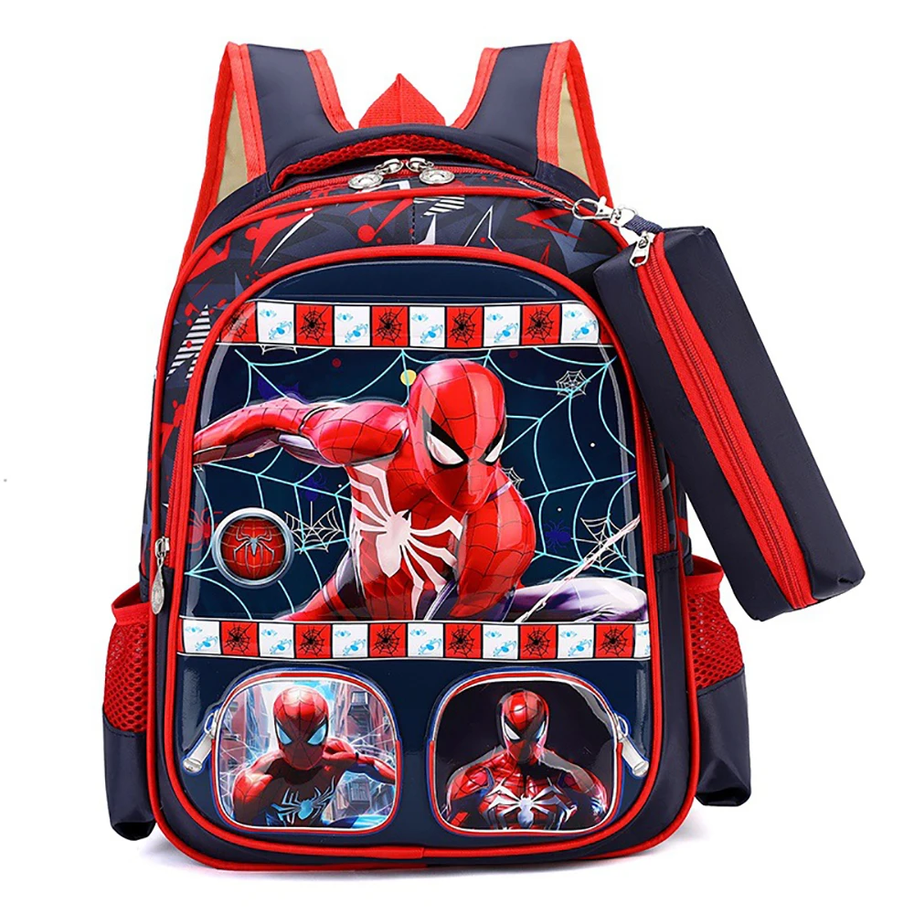 

Cute Cartoon Backpack for Kindergarten Spider Man Characters Playful Look Vibrant Colors Enough Spaces Gifts for Boys and Girls