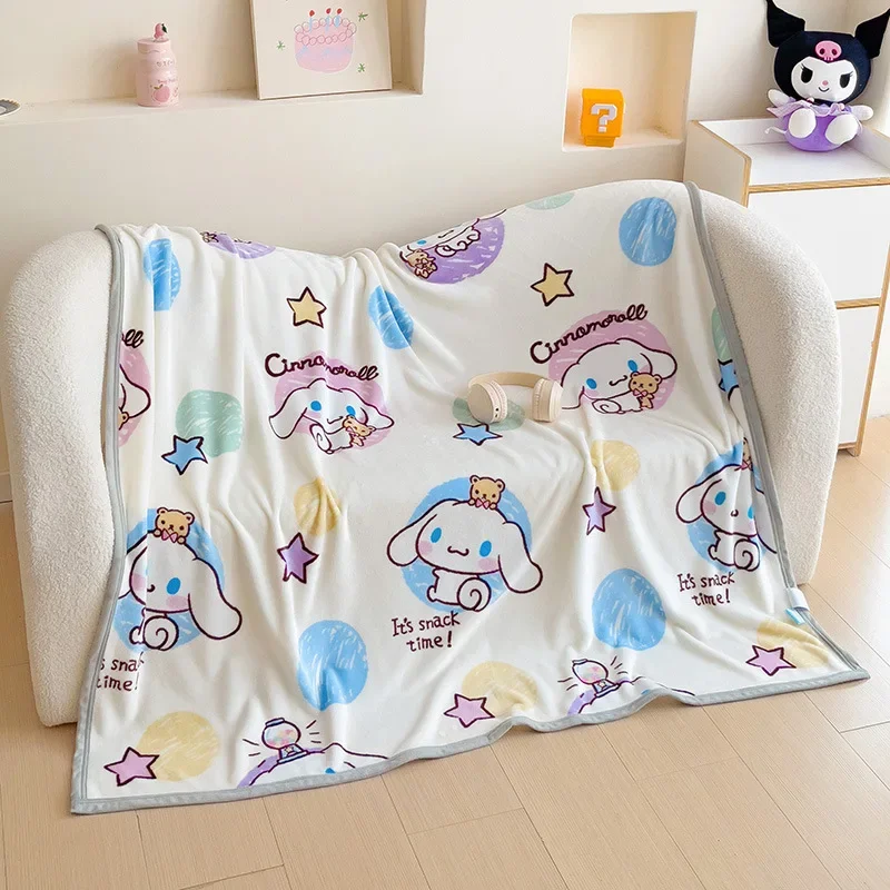 

1*1.5m Sanrio Hello Kitty Plush Blanket Pochacco BedSheet Children Adult Soft Cover Cartoon Aircondition Nap Tippet Fluffy Quilt