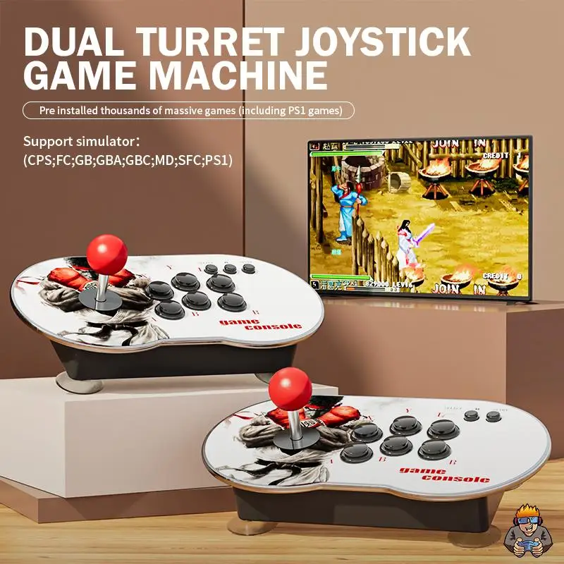 Top! Video Game Consoles Dual Joystick Gameconsole 15000+ Classic Games Support 4 Player Familygame Game Stick With