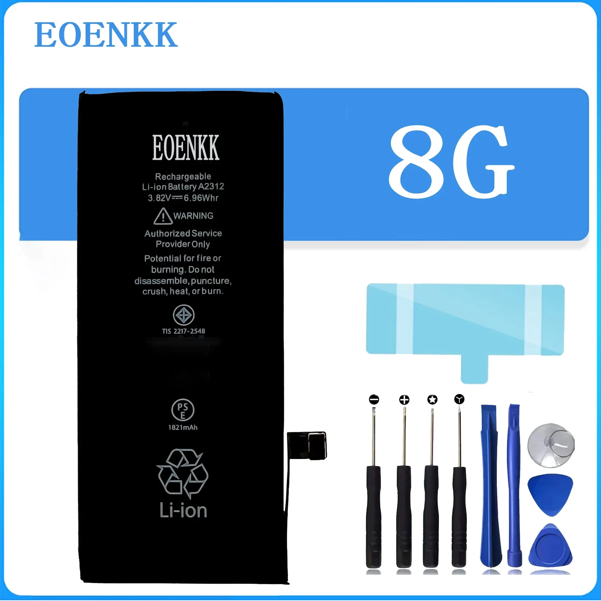 

EOENKK 1821Mah Battery For Apple IPHONE8 / 8G A1863 A1905 Repair Part High Capacity Replacement Phone Batteries Bateria