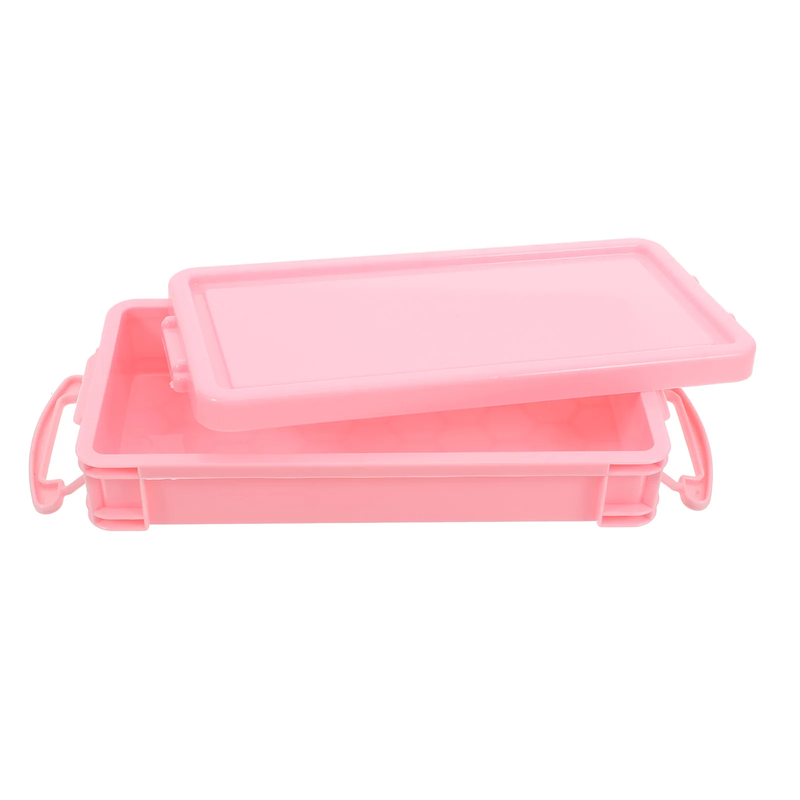 Pencil Box Large Capacity Stackable Crayon Container Kids Pink Hard Case Marker Storage Plastic Desk School Supplies