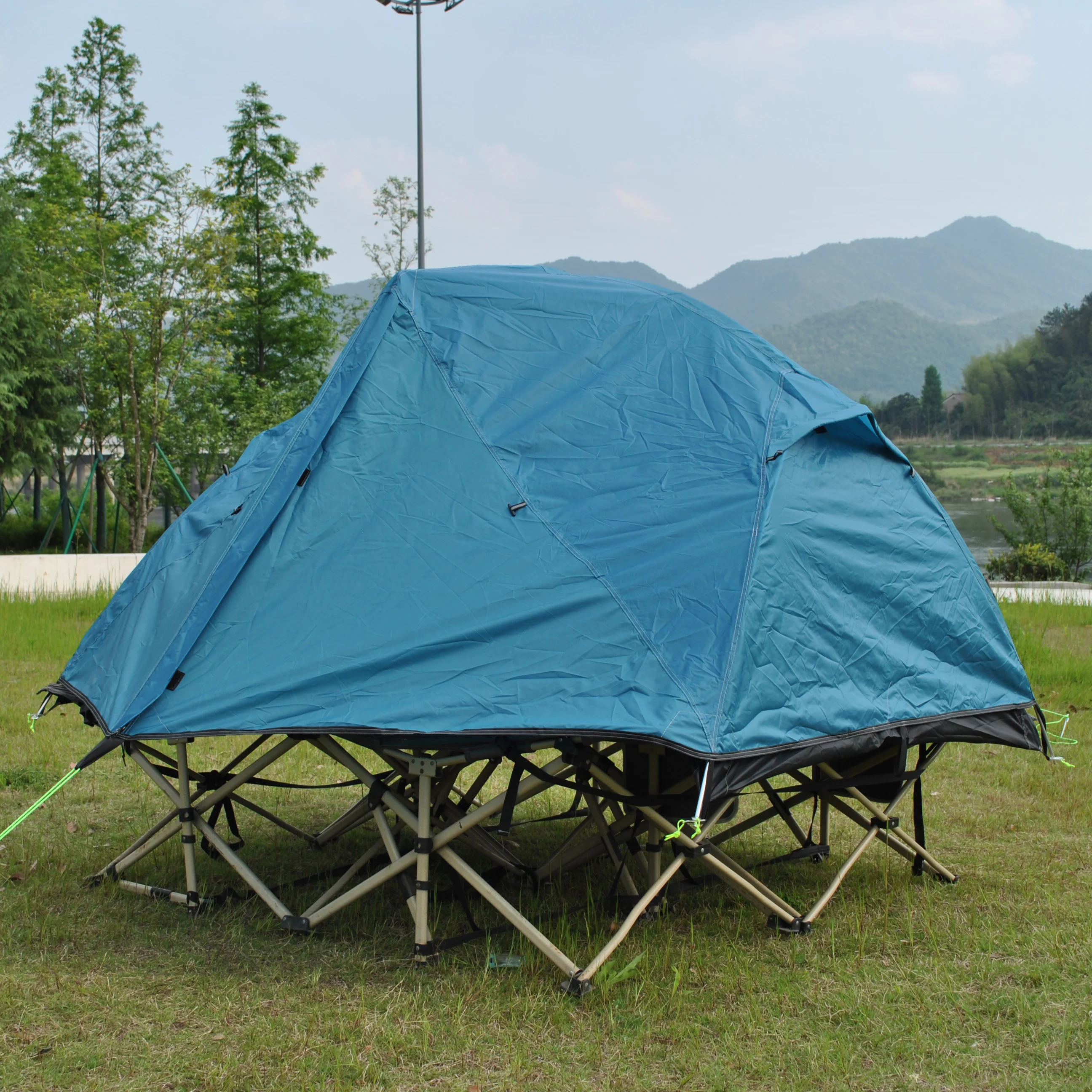 

Ultralight Cot Tent,2-in-1 Ultralight 2 Person Camping Tent Include Groundsheet, Double Layer Camp Bed Tent (No with Bed)