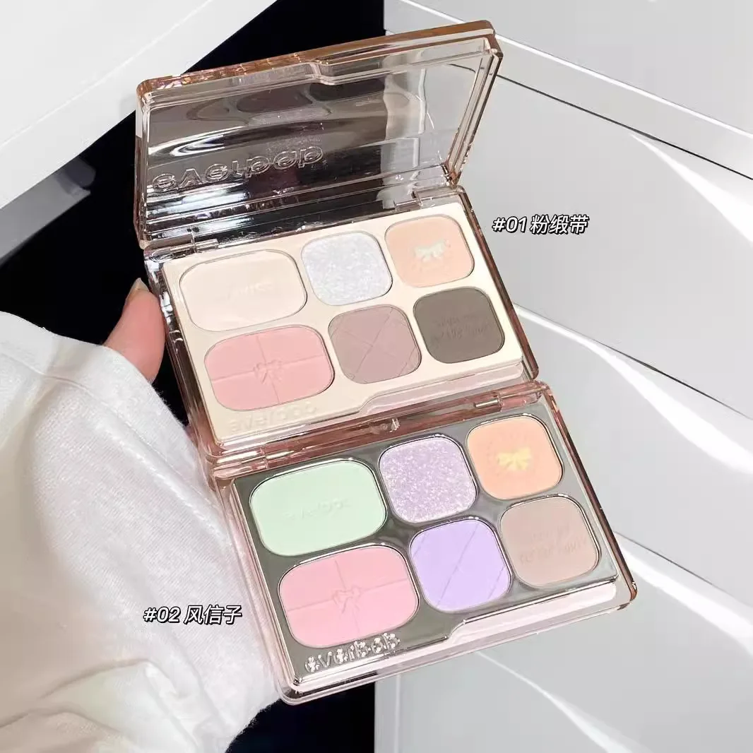 Everbab Bow Series 6 Colors Eyeshadow Palette Eye Makeup