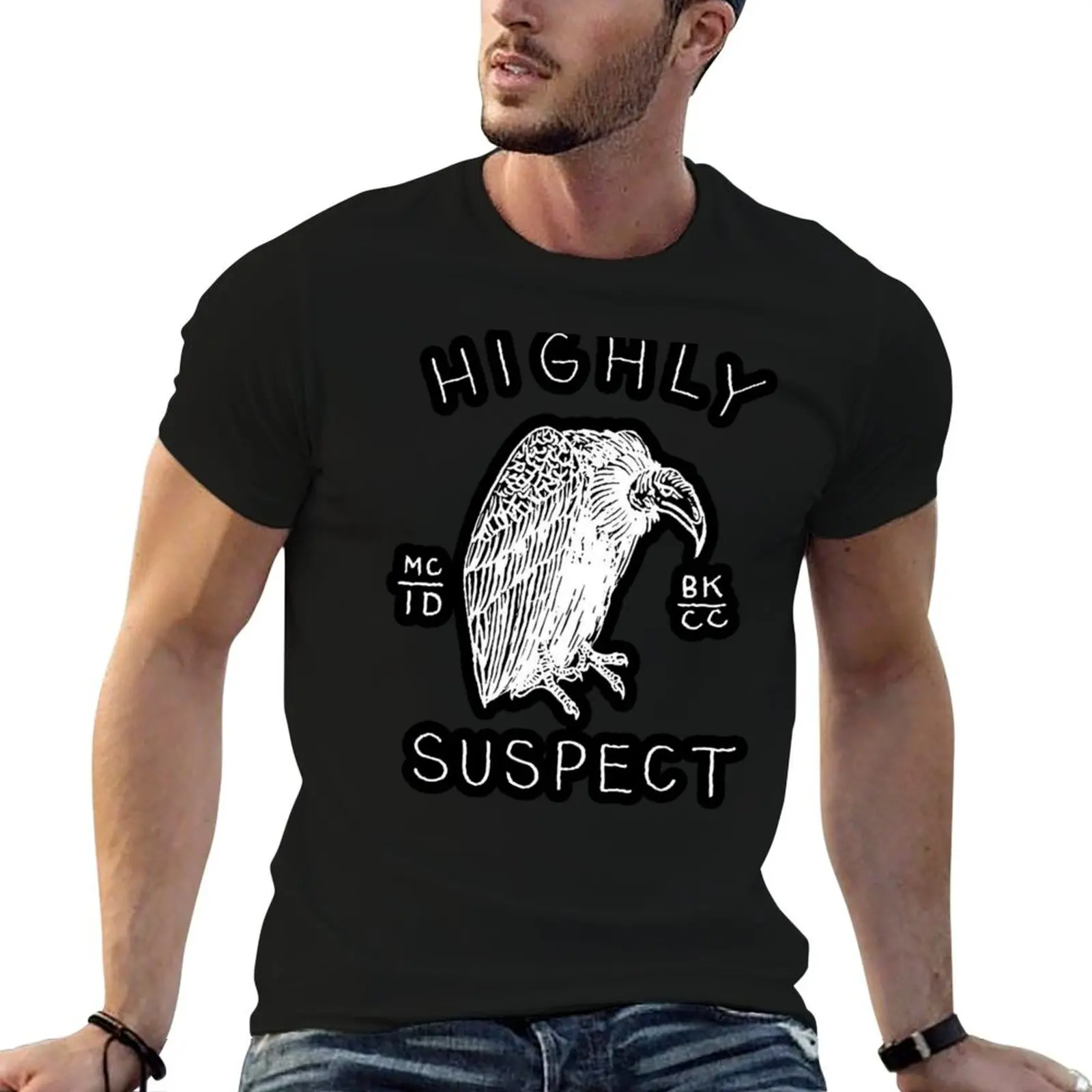 

HIGHLY T-Shirt cotton SUSPECT man man shirt men ARTWORK MUSIC t shirts for t