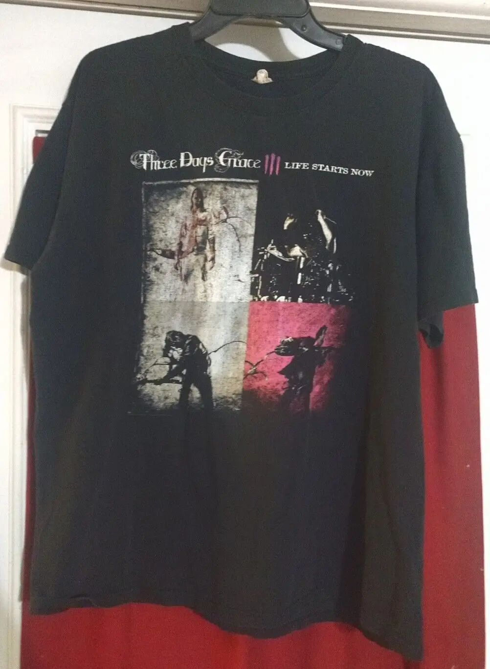 Classic 2009 Three Days Grace Life Starts Now Tour T Shirt Concert Music Rock XL