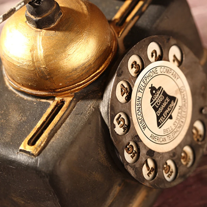 Decorazione vecchio e sporco artigianato telefono soggiorno telefono retrò antico telefono Vintage