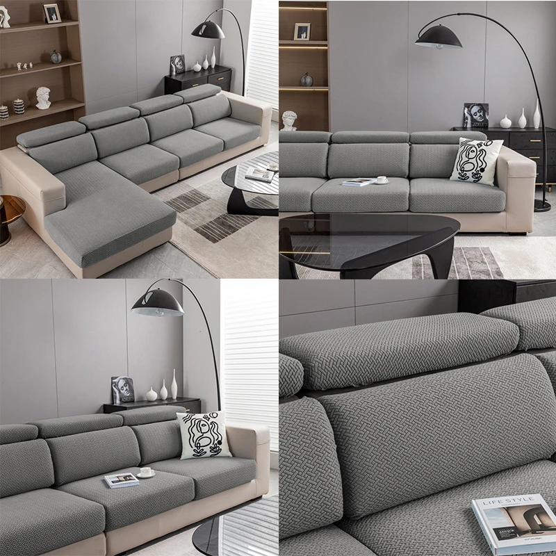 Thick Jacquard Sofa Seat Cushion Cover Funiture Protector Stretch Couch Covers ForLiving Room Removable Seat Slipcover Kids Pets