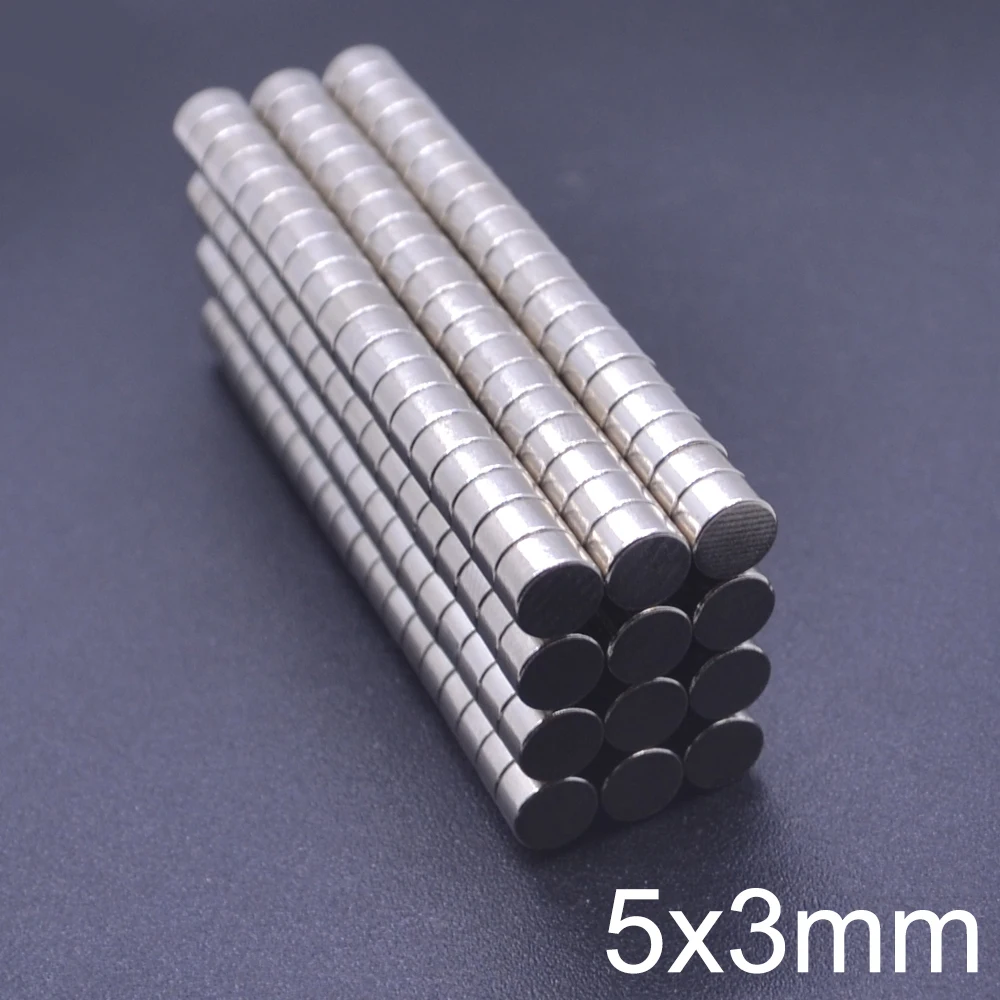 20-100pcs 5x3mm Round Magnets - Magnets for Whiteboard, Fridge & Office 5*3mm 5mm*3mm