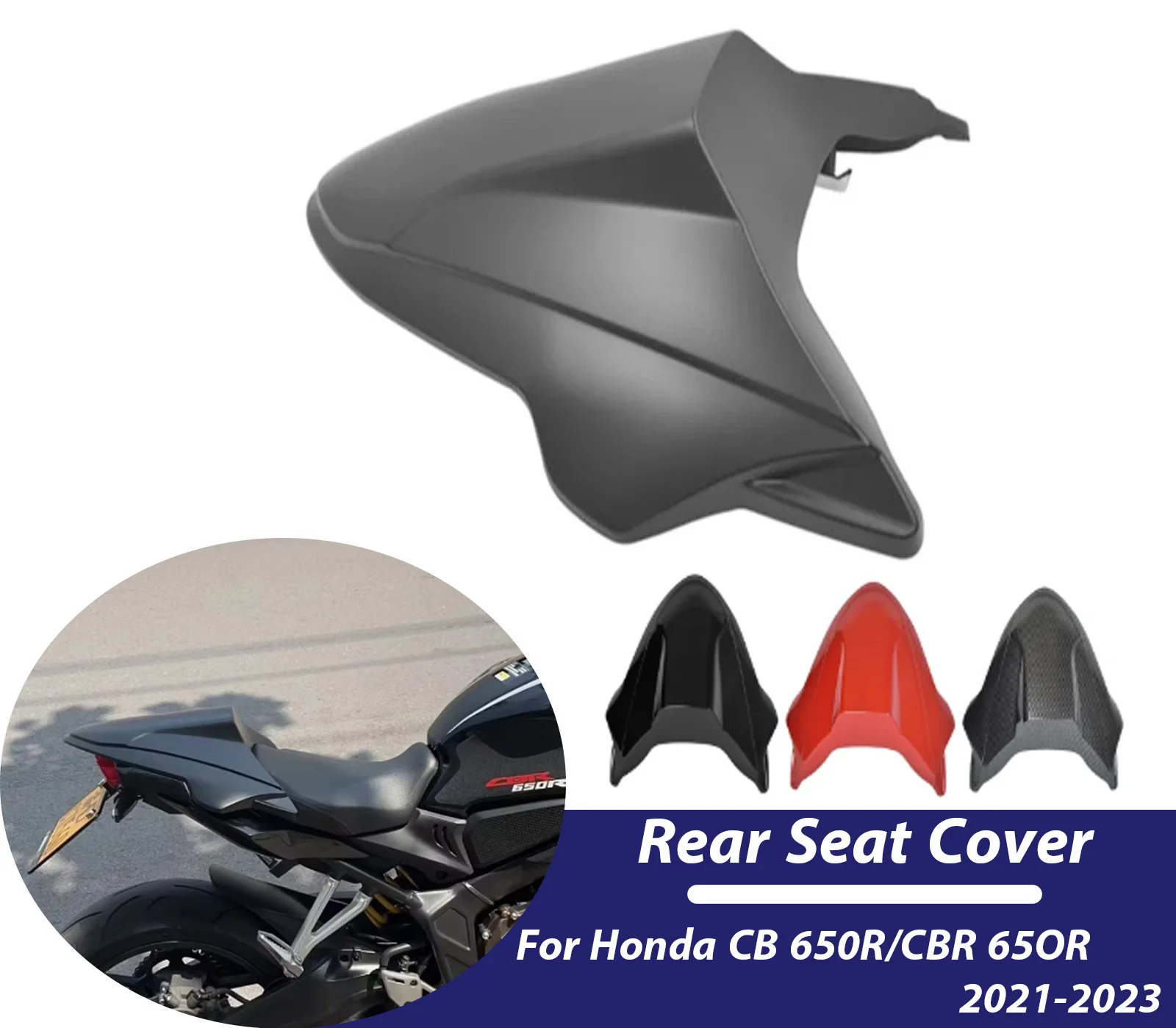 

Чехол на заднее пассажирское сиденье мотоцикла для Honda CBR650R CB650R 2021 2022 2023 CB CBR 650R, аксессуары для обтекателя капота
