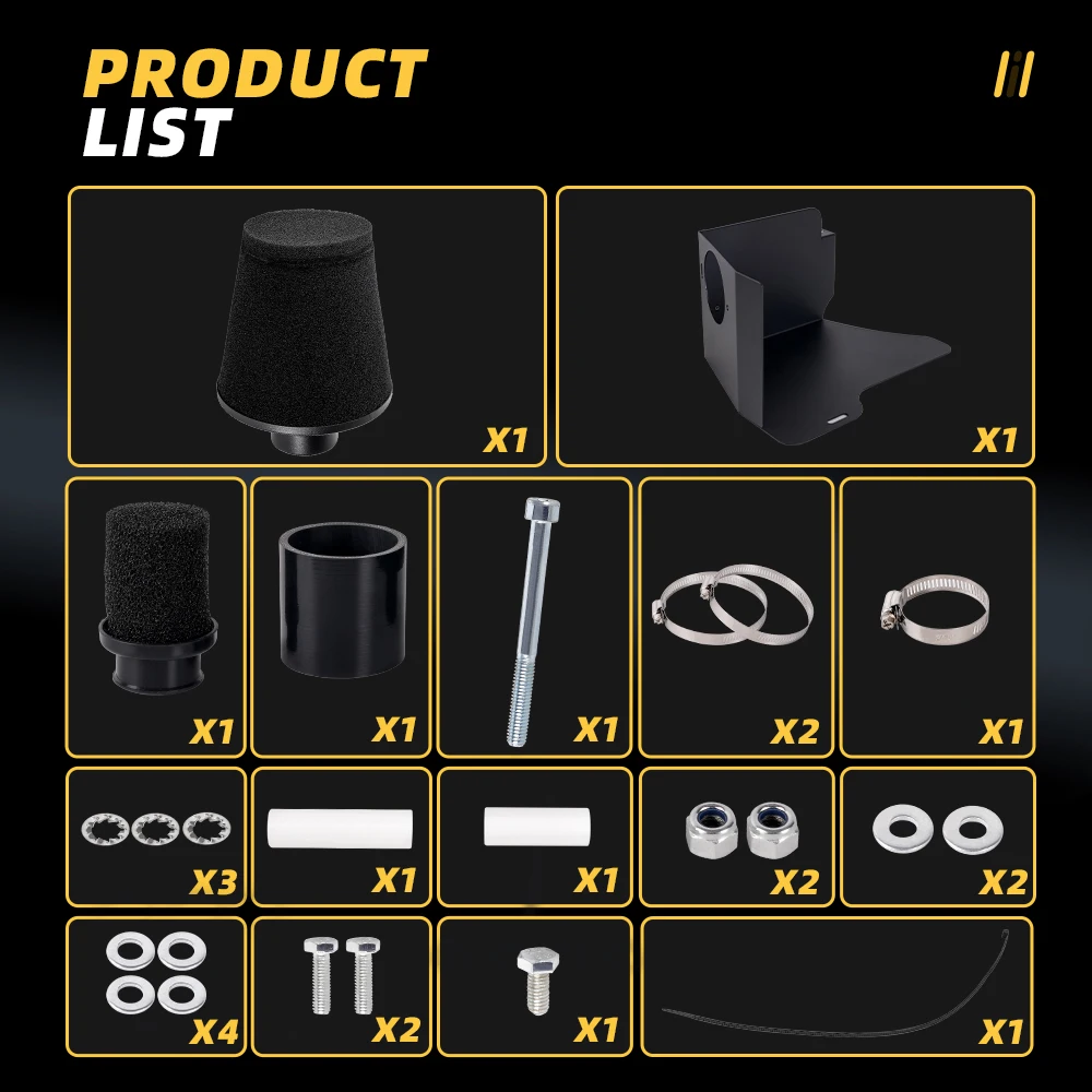 RASTP-Performance Air Induction Intake Kit Filter für VW Golf MK4 GTI Audi A3 1.8T Auto modifizierte Teile OFI140-BK – Detail 2