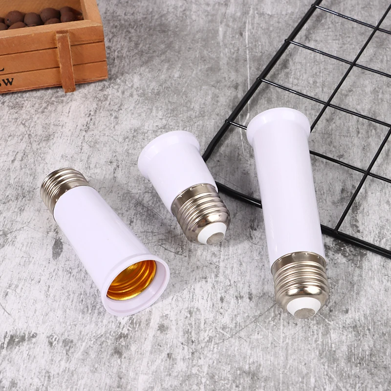 65/95/120mm Lengthened E27 To E27 Extender Lamp Holder Base Bulb Extend Extension Socket Adapter LED Light Adapter Converter