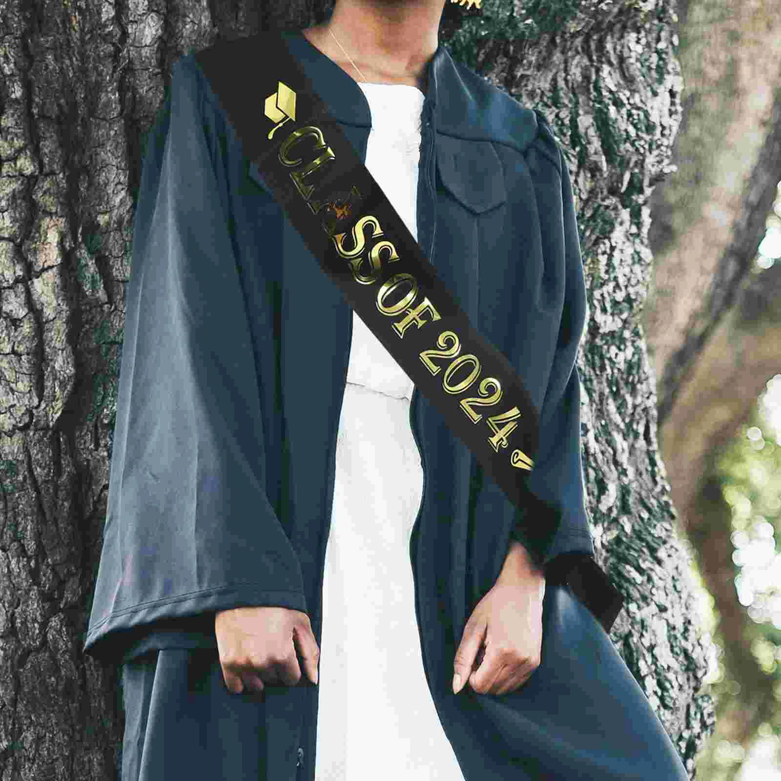 4 buah sabuk upacara wisuda dekorasi pesta selempang halus untuk pernikahan Satin sarjana perlengkapan kelulusan wanita pengantin