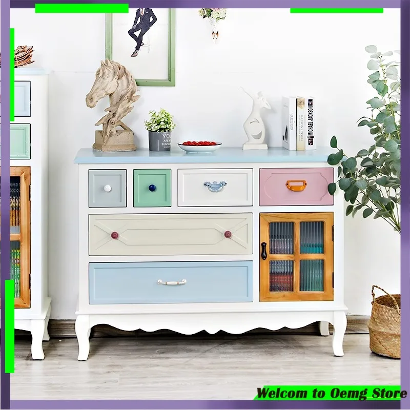 

Bag Display Cream Living Room Cabinets Floor Nordic American Side Cabinet Large Office Muebles De Salon Home Accessories