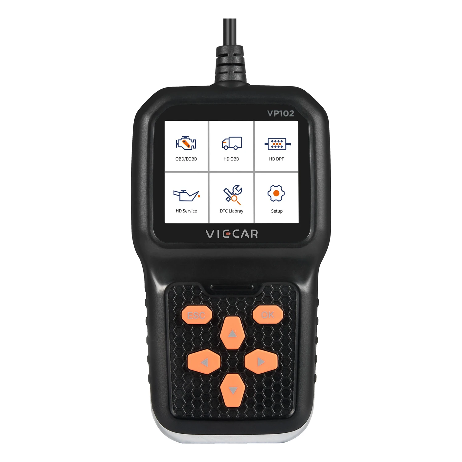 VP102 Viecar 2 In1 car&Truck Scanner Hand Held Obd2 Diagnostic Tools 12v 24v J1939 OBD ELM327 OBD2 24V Truck OBD2 Scanner