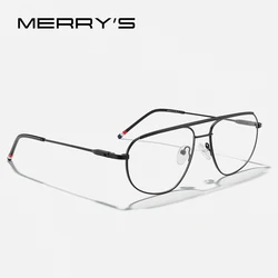 MERRYS DESIGN Classic Pilot Glasses Frames For Men Women Titanium Alloy Optical Eyeglasses Male Luxury Glasses Frames S2310