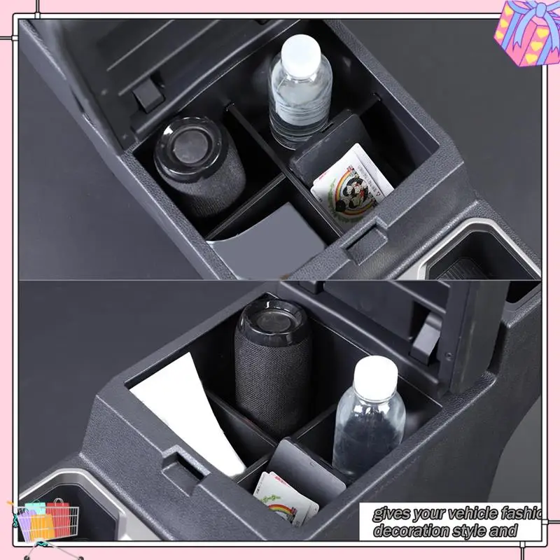 

A77T-Center Console Dividers Organizer For Toyota Tacoma 2024 Armrest Insert Divider Storage Accessories