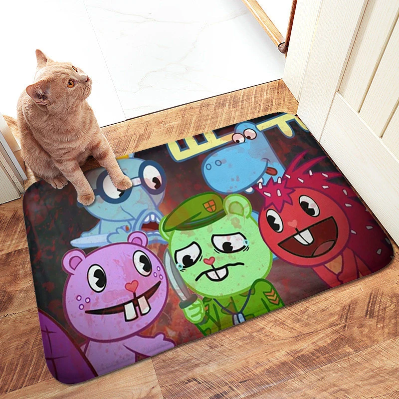 

Veranda Floor Carpet Z-Happy Tree Friendss Decorations Entrance Door Doormat Sleeping Room Rugs Washable Non-slip Kitchen Mats