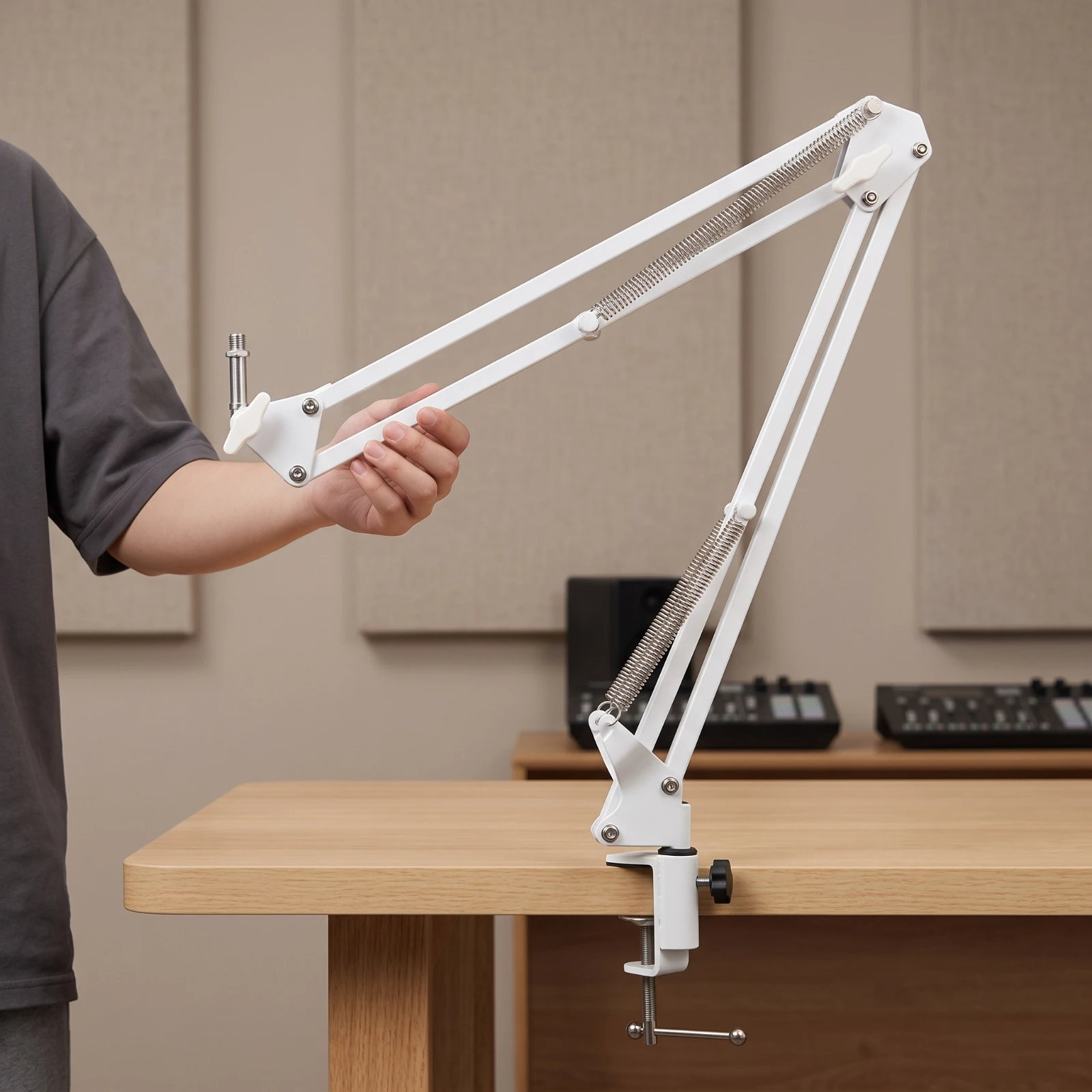 Audio Capture Device Arm Arm Spring-Assisted Arm Arm Audio Capture Device Stand Desk Mount Stand with Clamp Adjustable