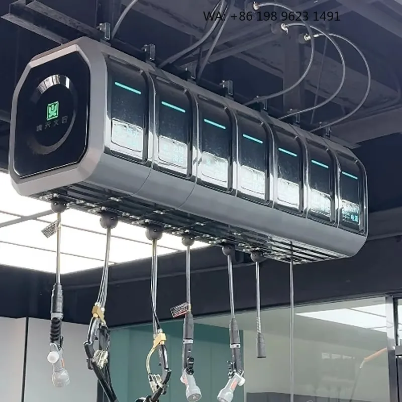 Integrated High-Pressure Commercial Car Wash Station Equipment Water Air  Foam Integrated Hose Reel System