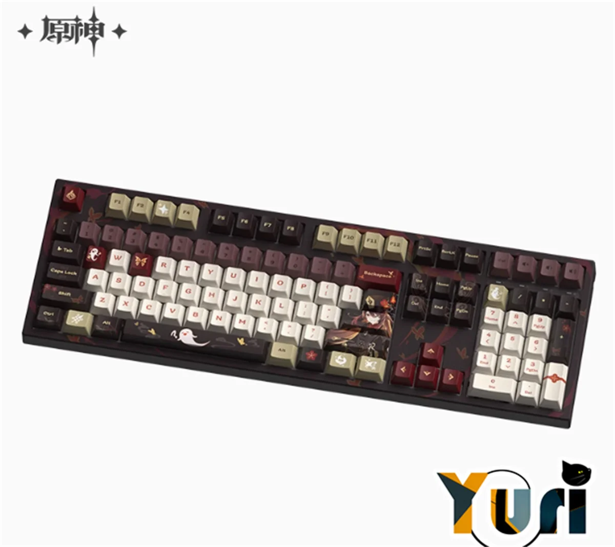 Yuri Game Genshin Impact Official Hu Tao Mechanical Keyboard Three-Mode Chaining Anime Cosplay Props Pre-ord