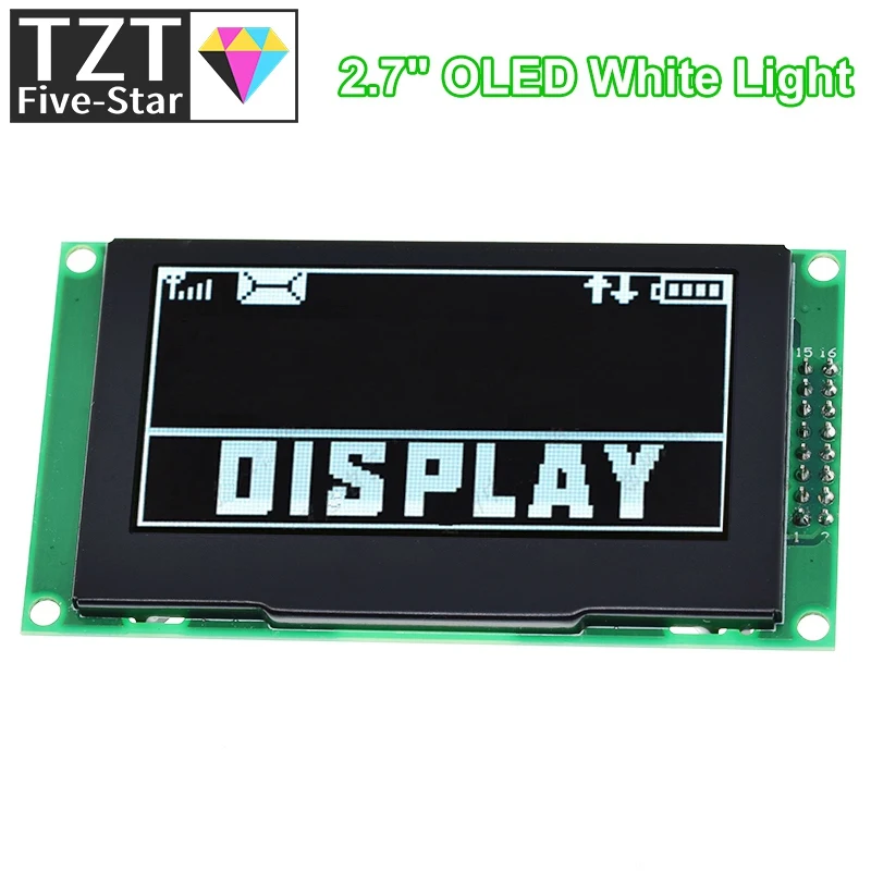 

TZT 2.7 Inch OLED Display Module Resolution 128*64P SSD1322 16Pin SPI PM Material SPI 16 Levels Of Gray For Arduino