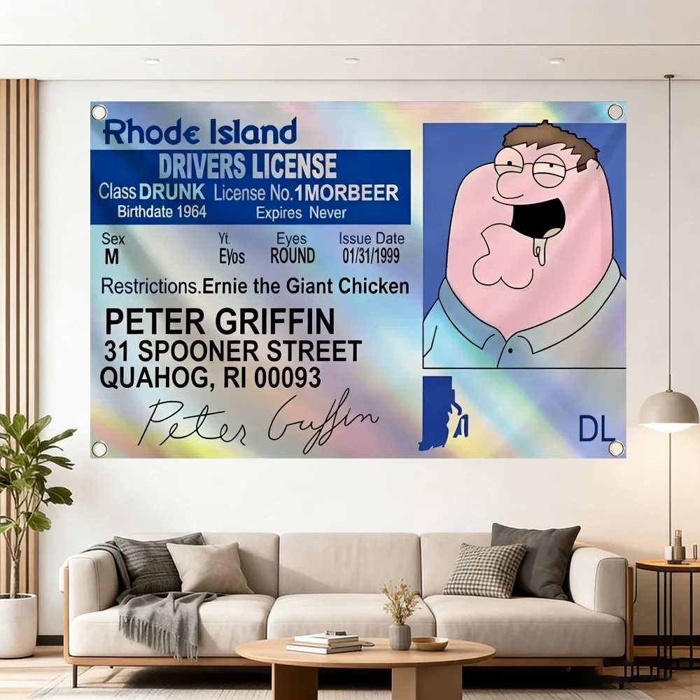 Funny Familys G-Guys Peter Griffin Q flag Decoration Outdoor Picnic Party Art Hanging Home Camping Party Banner Best sellers
