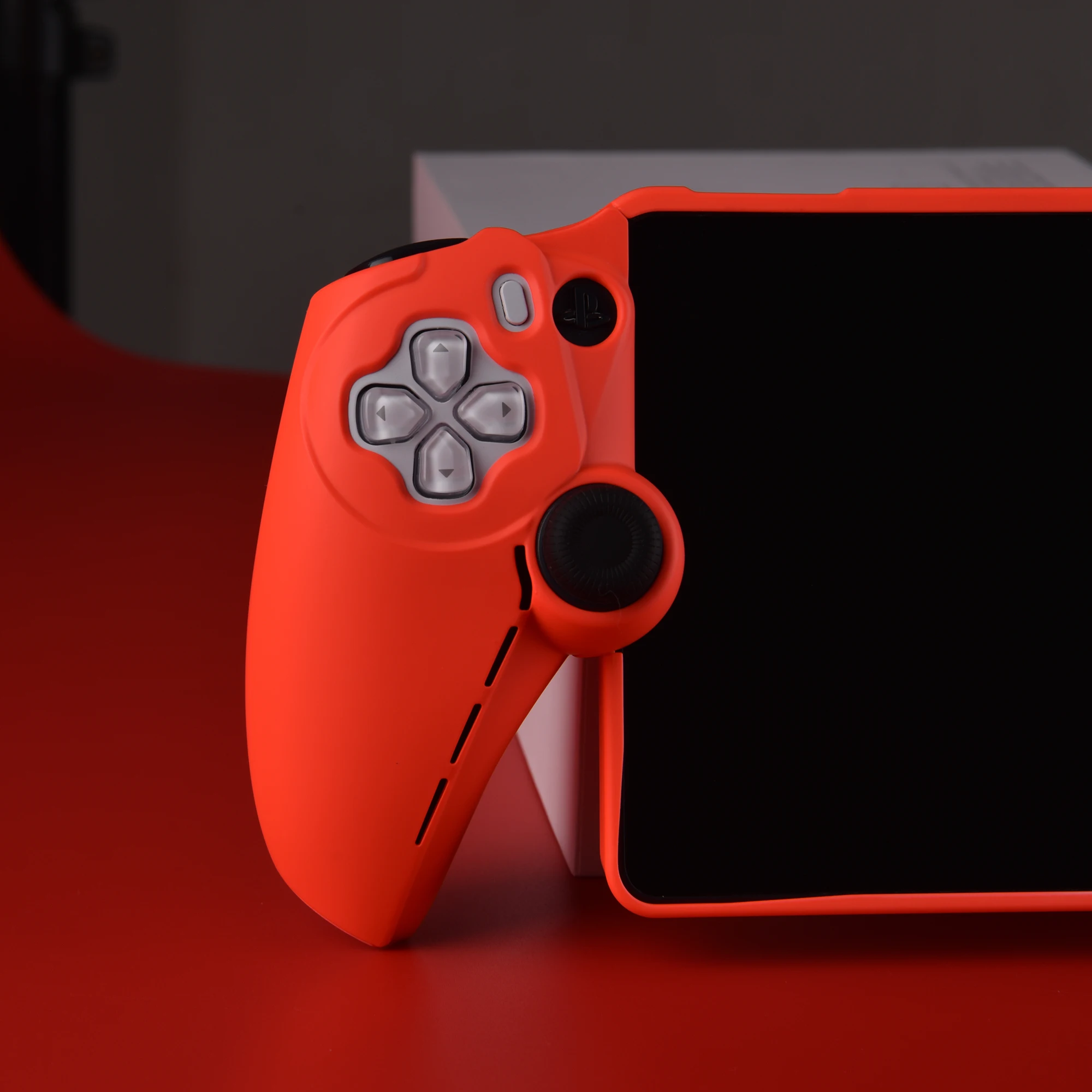 Three in one color blocking thin design, suitable for PlayStation Portal remote player protective case to prevent hand sweat