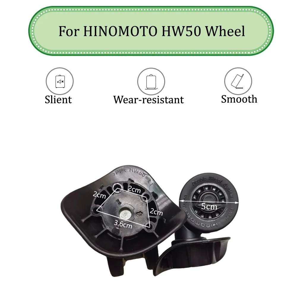 For HINOMOTO HW50 Universal Wheel Replacement Suitcase Silent Smooth Shock Absorbing Durable Convenient Accessories Caster Wheel