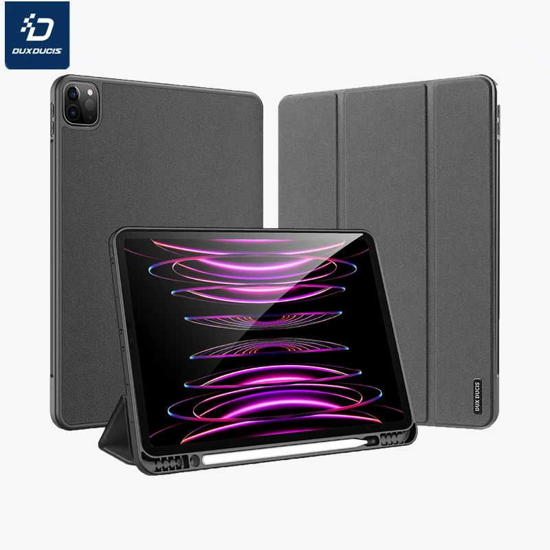 DUX DUCIS woven design tablet protective cover For Apple iPad Pro12.9(2018) Fall prevention Pen slot Trifold stand protect cover