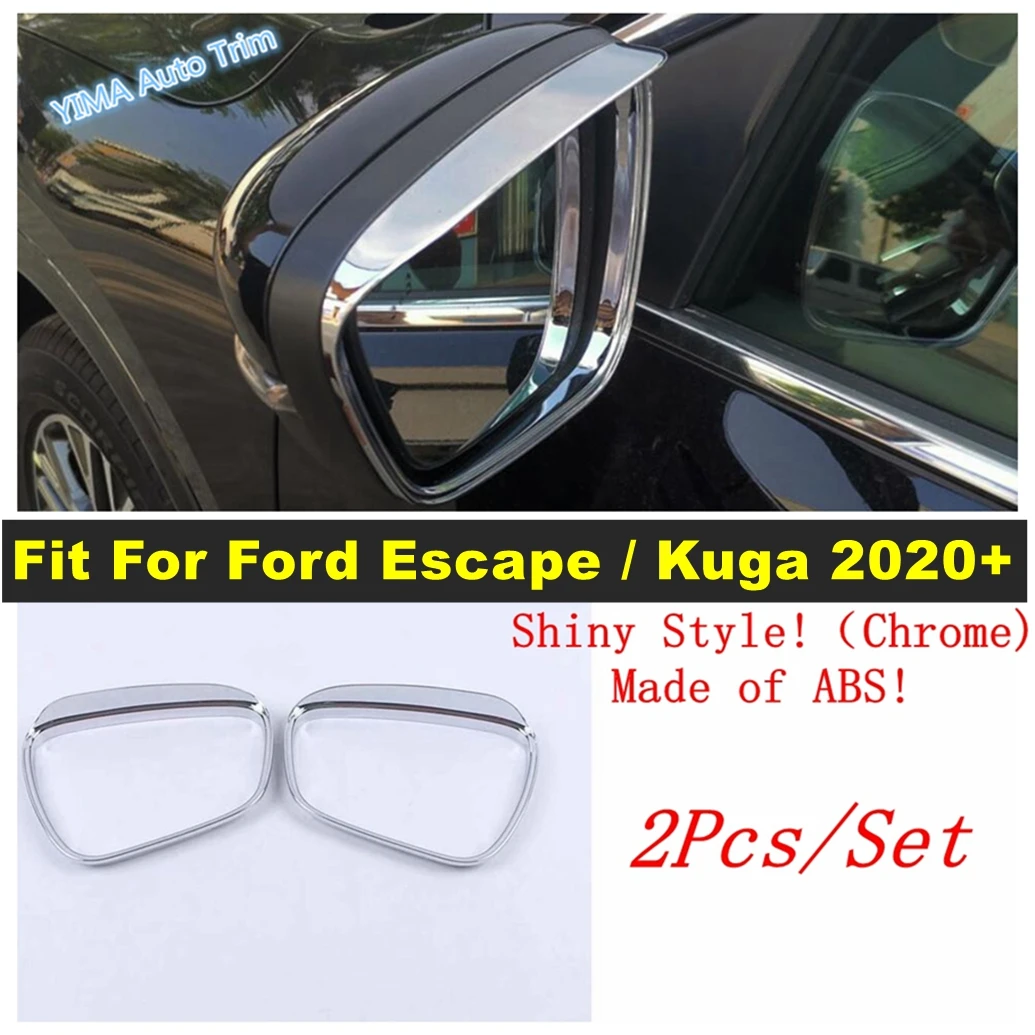 

Chrome Auto Rearview Mirror Rain Shade Rainproof Eyebrow Protection Accessories Cover Trim For Ford Escape / Kuga 2020 - 2024