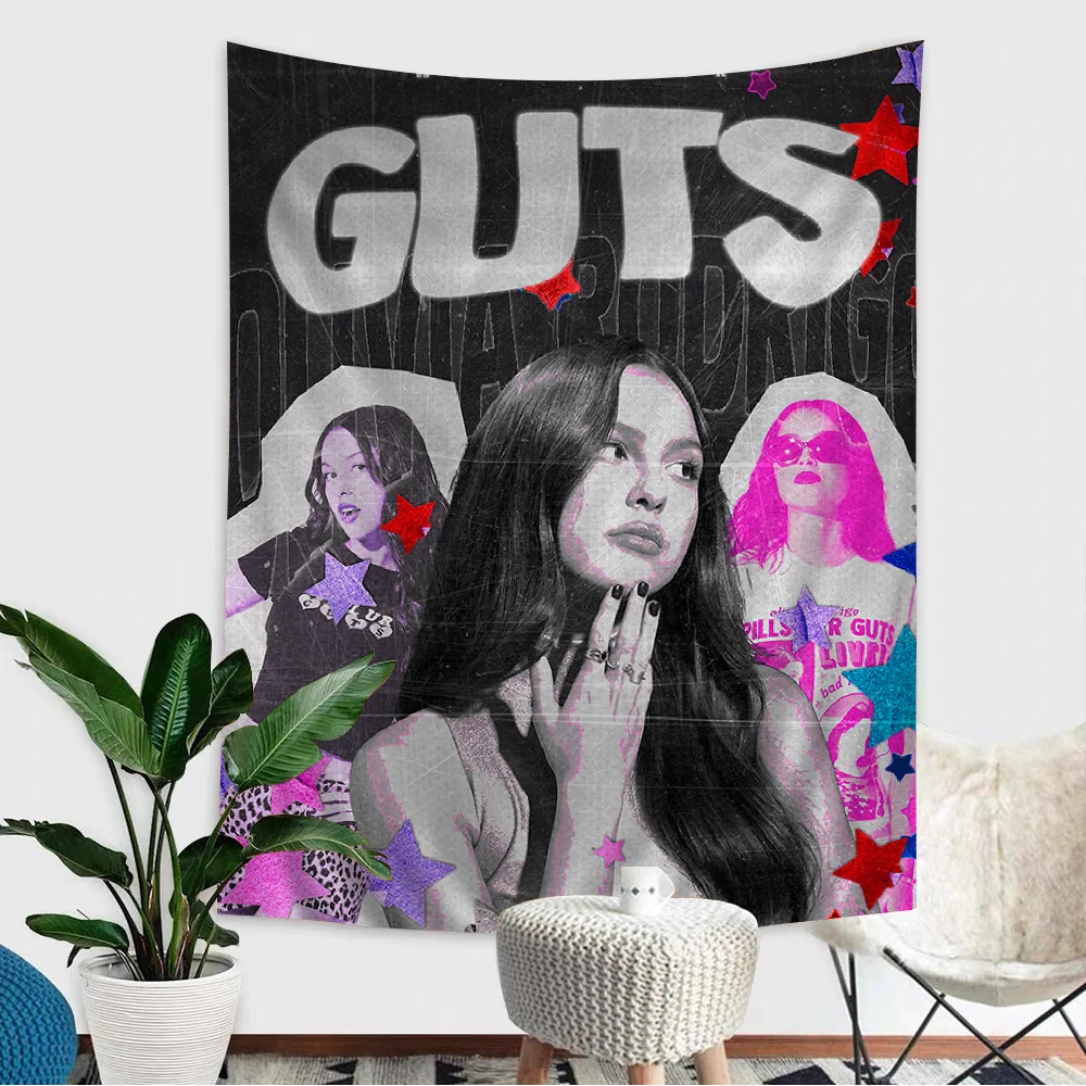 Singer O-Olivia Cool R-Rodrigo Chart Tapestry for Living Room Home Dorm Decor Art Home Decor